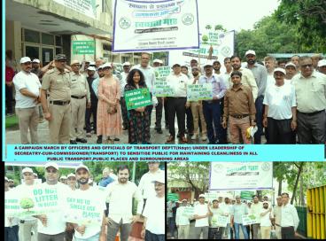 Campaign march at Transport Department Headquaters