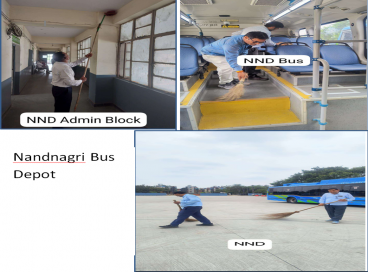 Swacchta drive at Nand nagri Bus depot